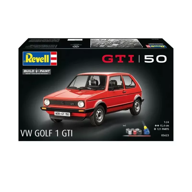 Plastikinis modelis automobilio REVELL VW Golf1 GTI 50 metų 1:24 masteliu