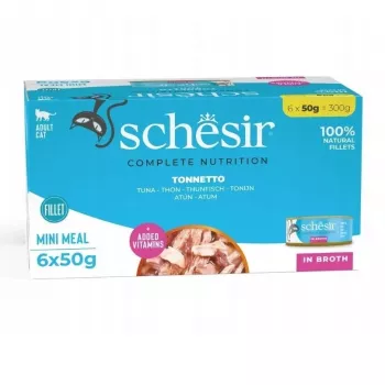 SCHESIR šlapias kačių maistas Tunas virimo vandenyje – 6 x 50 g