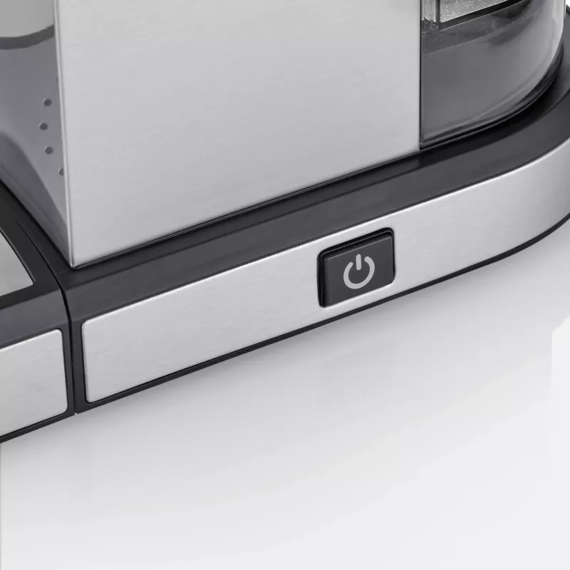 SEVERIN Newspresa KA 5997 pusiau automatinis espresso aparatas, 1 L, 1350 W, juoda/šlifuotas plienas/chromas