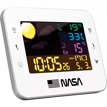 Nasa WS500 Oranžinė meteorologinė stotelė su radijo laikrodžiu
