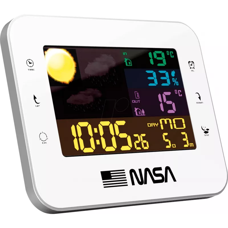 Nasa WS500 Oranžinė meteorologinė stotelė su radijo laikrodžiu