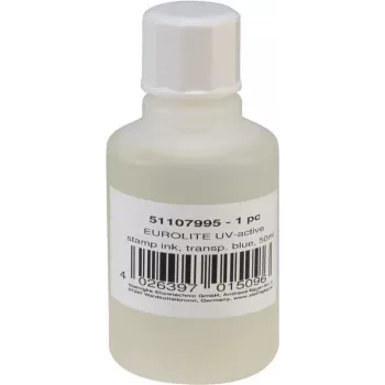 EUROLITE UV-aktyvus skaidri mėlyna antspaudų rašalas 50 ml