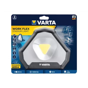 Laisvai pastatomas darbinis žibintas Varta Work Flex Black