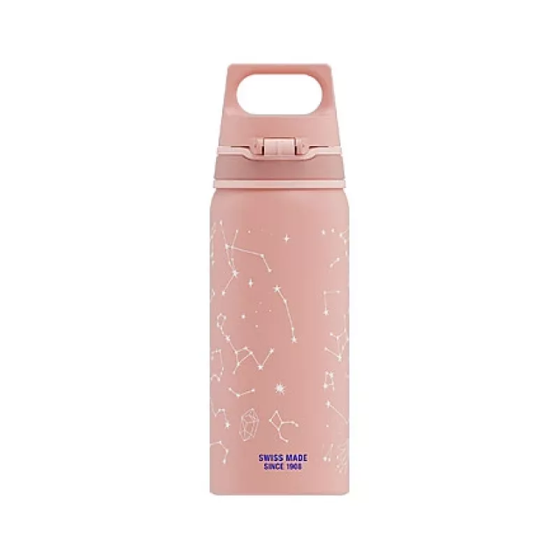 Aliumininis gertuvės butelis Sigg 6005.10 – 600 ml, 7,1 cm skersmuo, 145 g, mėlyna/rožinė