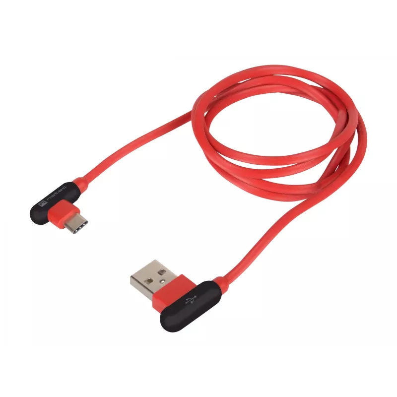 USB laidas NATEC NKA-1201 USB 2.0 1 m USB A USB C juodas raudonas