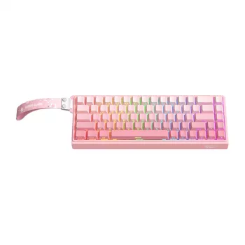 Laidinė žaidimų klaviatūra Onikuma G69 rožinė, USB, pilnas išdėstymas