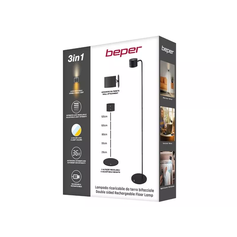 Elektrinis virdulys Beper P201UTP306, 1,7 L, 2200 W, nerūdijančio plieno kaitinimo elementas, belaidis indas