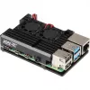JOY-IT RPI CASE ALU07F - Dėklas Raspberry Pi 4, aliuminis, ventiliatorius, juodas (RB-ALUCASEP4+07FAN)