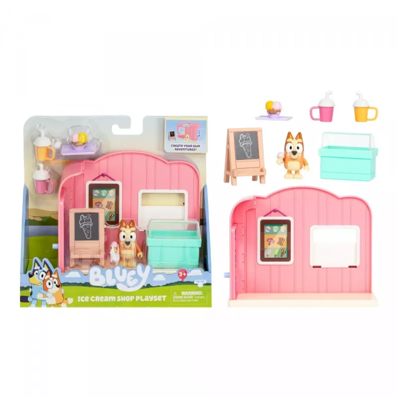 TMTOYS Mini Bluey ledų parduotuvėlė BLU17553 – miniatiūrinės figūrėlės, kolekcinis žaidimų rinkinys