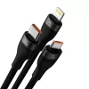 USB laidas Baseus CASS030101 1,2 m USB A/USB C USB C/Micro-USB B/Lightning juodas