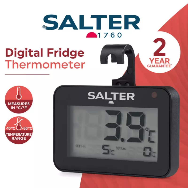 Skaitmeninis šaldytuvo termometras Salter SA00574BFEU12 su LCD, temperatūros diapazonas -20 iki 50°C