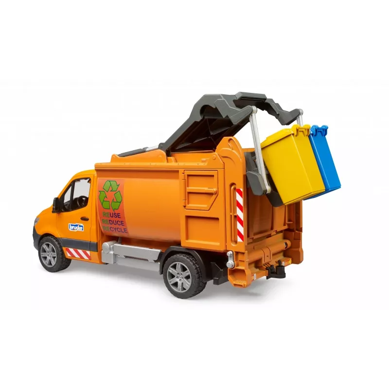 BRUDER modelis MB Sprinter komunalinis šiukšliavežis BR-02682, mastelio žaislinė kopija