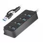USB 3.2 Gen1 HUB, 4xUSB-A su atskirais jungikliais