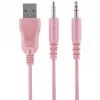 Deltaco GAM-030-P Ausinės su mikrofonu Laidinės Galvos juosta Žaidimams USB Type-A Rožinės (GAM-030-P)