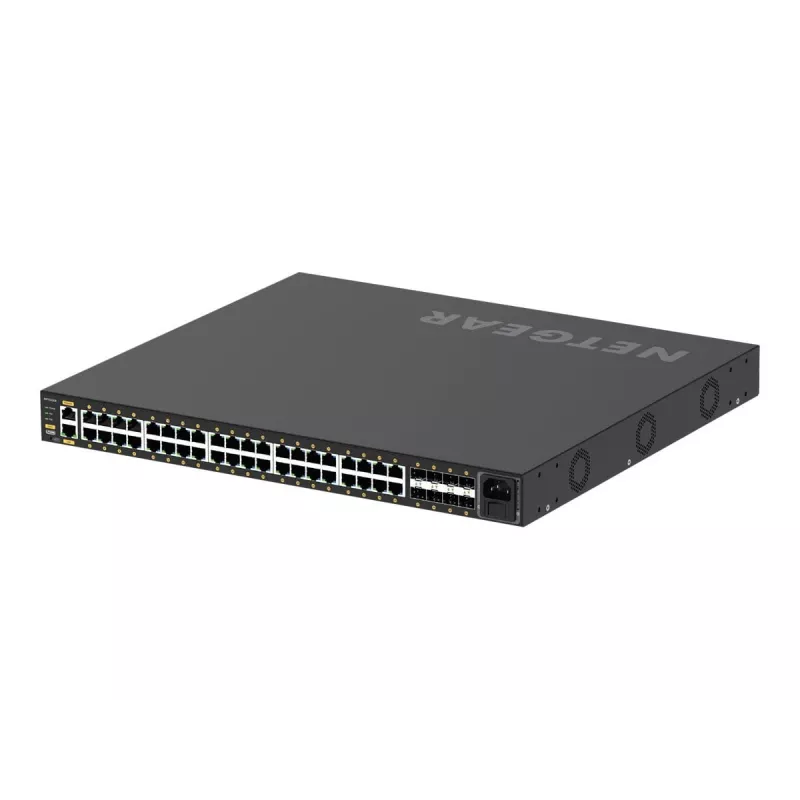 NETGEAR GSM4248P-100EUS tinklo jungiklis valdomas L2/L3/L4 Gigabit Ethernet (10/100/1000) Power over Ethernet (PoE) juodas