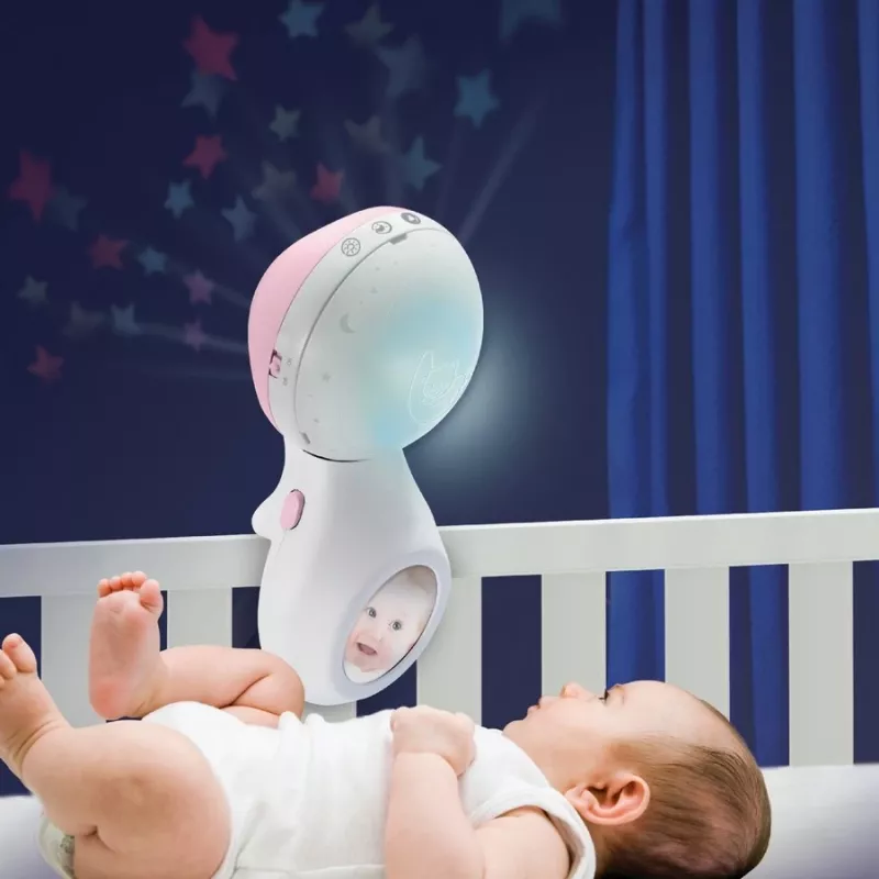 Muzikinė dėžutė kūdikiams B-kids 3in1 Infantino 150302050 — pudros rožinė, 3 viename raminantis žaislas