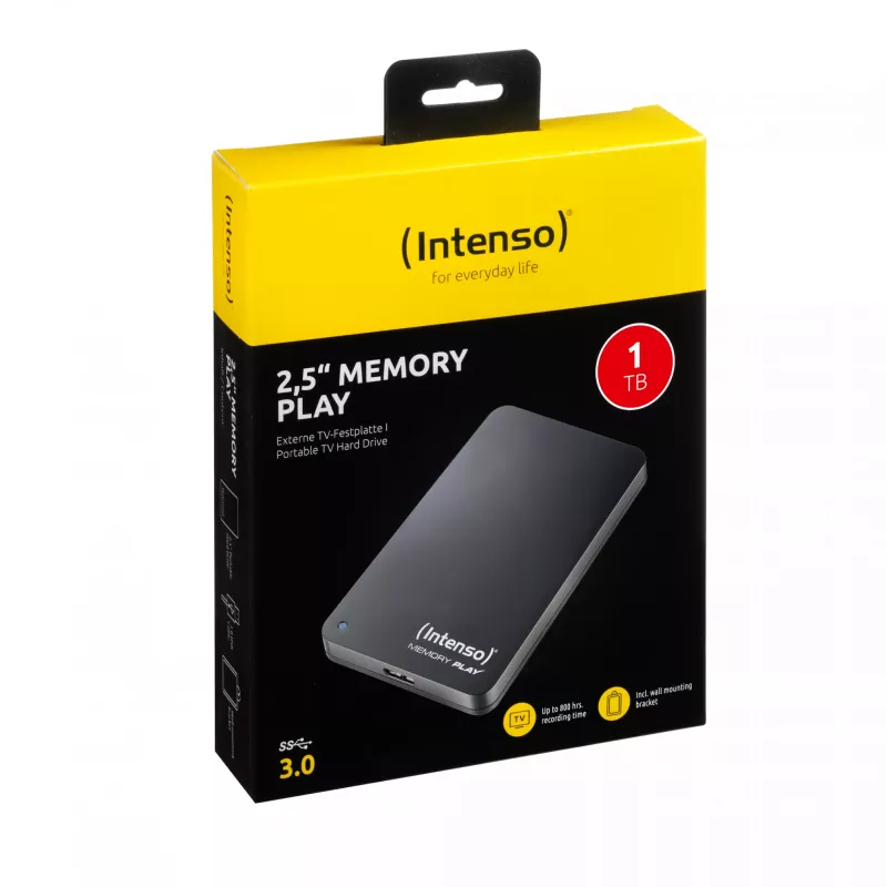 Išorinis kietasis diskas Intenso 1TB USB 3.0 2,5 colio Memory Play