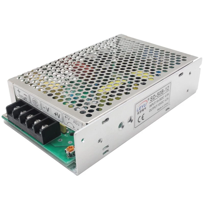 Nuolatinės srovės įtampos keitiklis Extralink SD-50C-24 48V→24V 50W pasyvus aušinimas metalinis korpusas