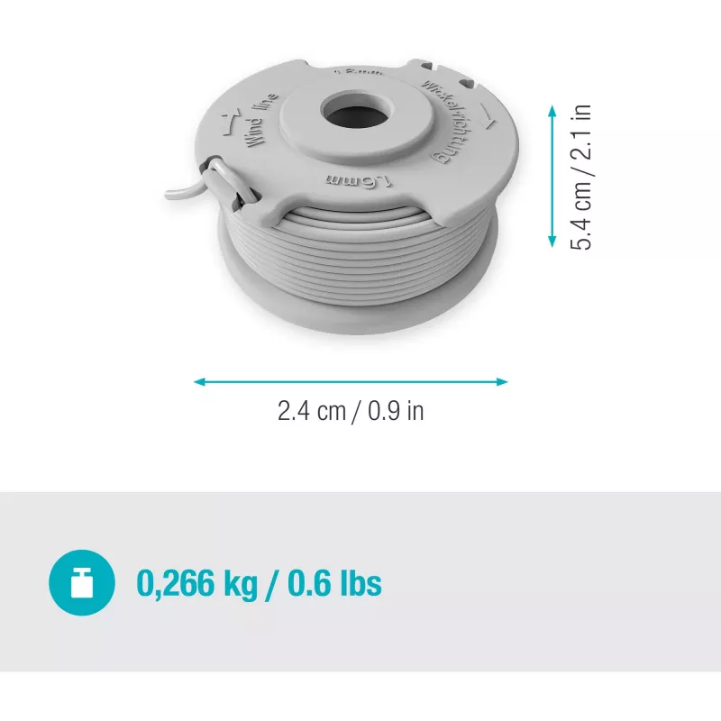 Pjovimo siūlų ritė Gardena 5412-20 pilka ABS nailonas 1 vnt