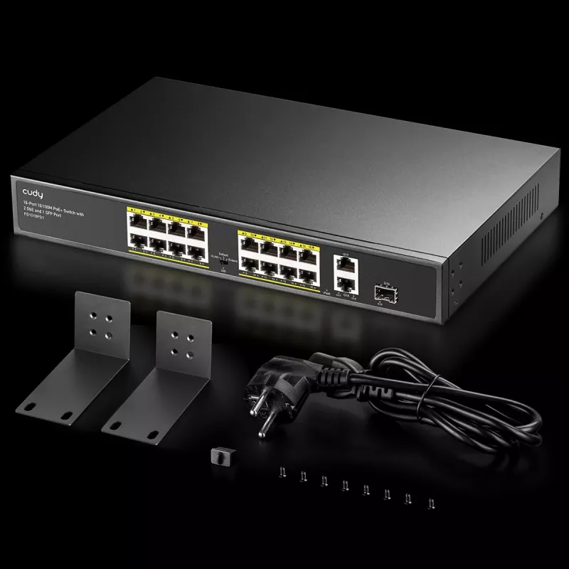 Cudy FS1018PS1 tinklo jungiklis 18 Fast Ethernet prievadų su PoE