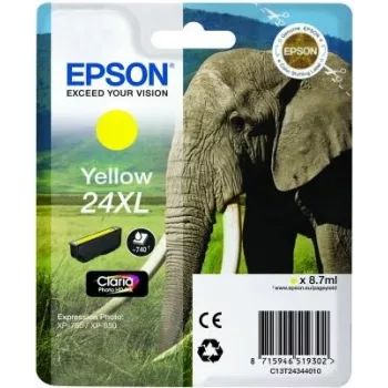 Epson 24XL Claria Photo HD rašalo kasetė geltona (pigmentinis rašalas, 1 vnt.)