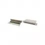 Stalinis patch panelas CAT 6 STP RJ-45 12 prievadų pilkas RAL 7035