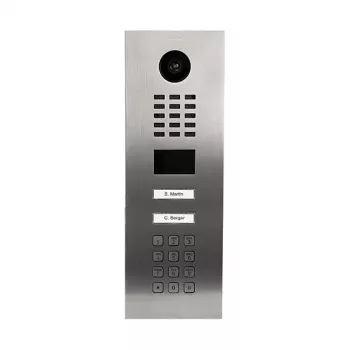 Vaizdo domofonas DoorBird D2102KV – nerūdijančio plieno lauko modulis, IP65, judesio jutiklis 10 m, IR šviesos diodas, PoE (IEEE 802.3af), 10/100 Mbit/s, 131×383×49.6 mm