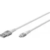 Goobay Lightning auf USB-A Supersoftes Textilkabel mit Metallsteckern, 2 m (74512)