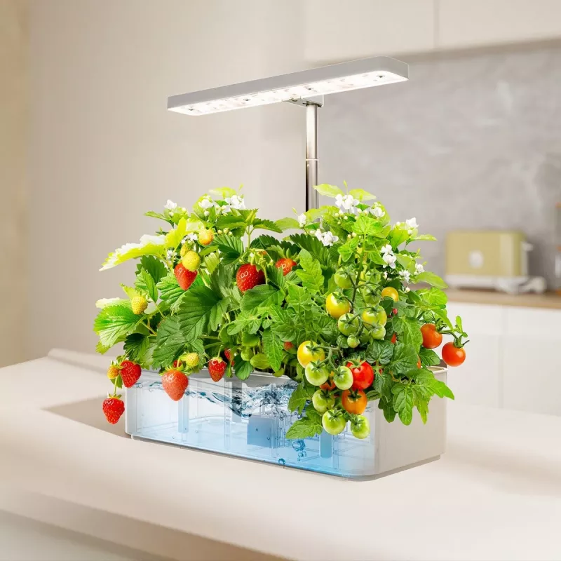 GreenBlue GB133 išmanusis kambarinis auginimo rinkinys su SMART vazonu, 4L talpa, 12 augalų, pilno spektro LED