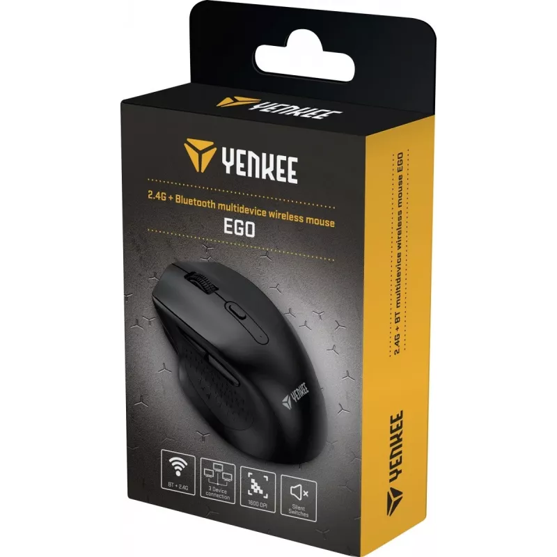 Belaidė pelė YMS 2050BK EGO Optic 1600DPI DUAL WL+B