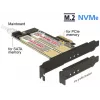 DeLOCK 89630 PCIe kortelė su dviem M.2 lizdais (SATA + PCIe)