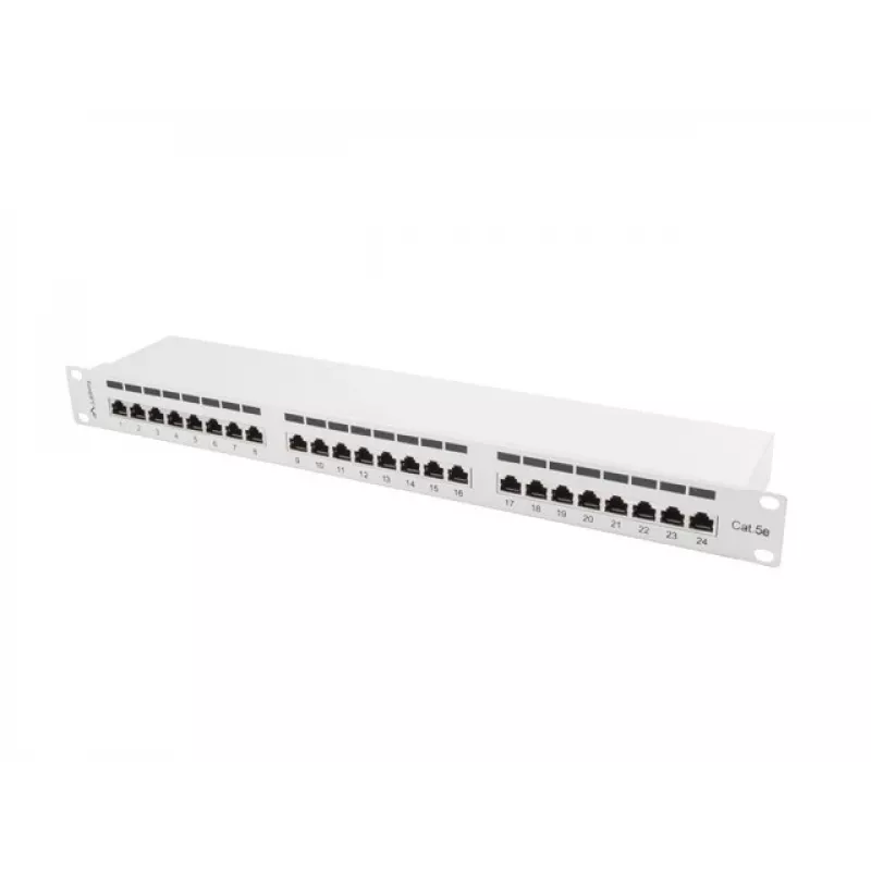 Patch Panel 1U Lanberg PPS5-1024-S 24 prievadų ekranuotas Cat5e