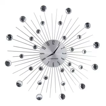 Sieninis laikrodis ESPERANZA EHC002 – apvalus, 50 cm, aliuminis, stiklas, nerūdijančio plieno apdaila