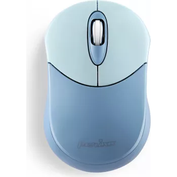 Perixx PERIMICE-802BL Bluetooth pelė kompiuteriui ir planšetei, belaidė, mėlyna - Pelė - 1000 dpi - Optinė - 3 mygtukai - Bluetooth