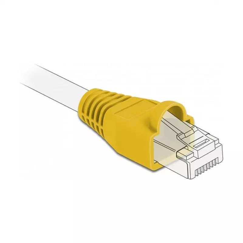 Apsauginis gaubtas RJ45 kištukui DeLOCK 86723 geltonas 20 vnt.