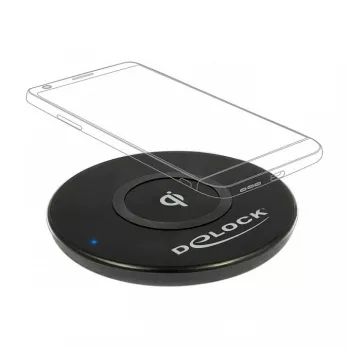 Belaidis įkroviklis DeLOCK 65917 Smartfonui, juodas, USB