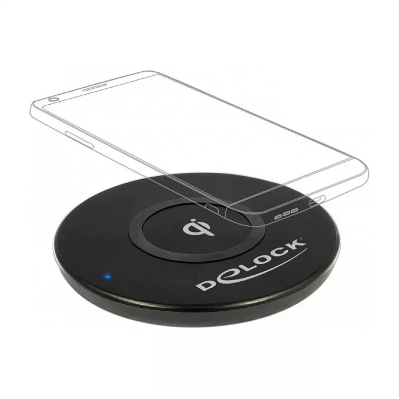 Belaidis įkroviklis DeLOCK 65917 Smartfonui, juodas, USB