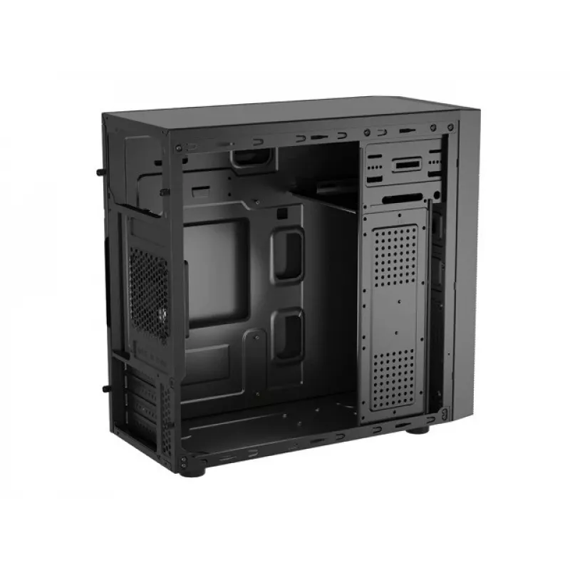 Kompiuterio korpusas NATEC Helix Mini Tower juodas – microATX/Mini-ITX, 3x3,5 col. + 5x2,5 col., 33 cm GPU, USB-C/USB-A prievadai