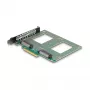 Vidinė U.2 adapterio kortelė DeLOCK 90162 PCIe sąsaja su LED indikatoriais