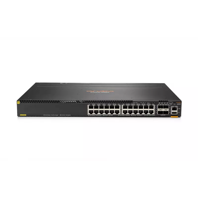 HPE Aruba 6300M jungiklis – L3 valdomas, 48x Gigabit (1 PoE+) + 4x 1/10/25/50 Gb SFP56 (aukštupio/stekavimo) prievadai