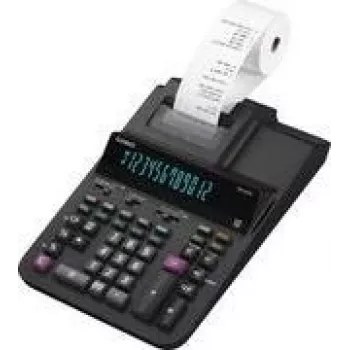 Darbalaukio spausdinimo skaičiuotuvas CASIO DR-200R-BK, kompaktiškas juodas