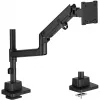 Monitoriaus laikiklis DIGITUS Vienas, spaustuvinis, 57 col. max, 27 kg, VESA 75x75–100x100, aukščio reguliavimas, pakreipimas -75° iki 75°, juodas