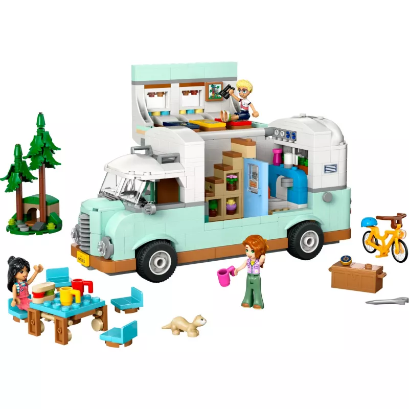 LEGO Friends kemperis 42663 – LEGO Motor Home statybinis rinkinys, 778 dalių, 3 minilėlės, nuo 7 metų