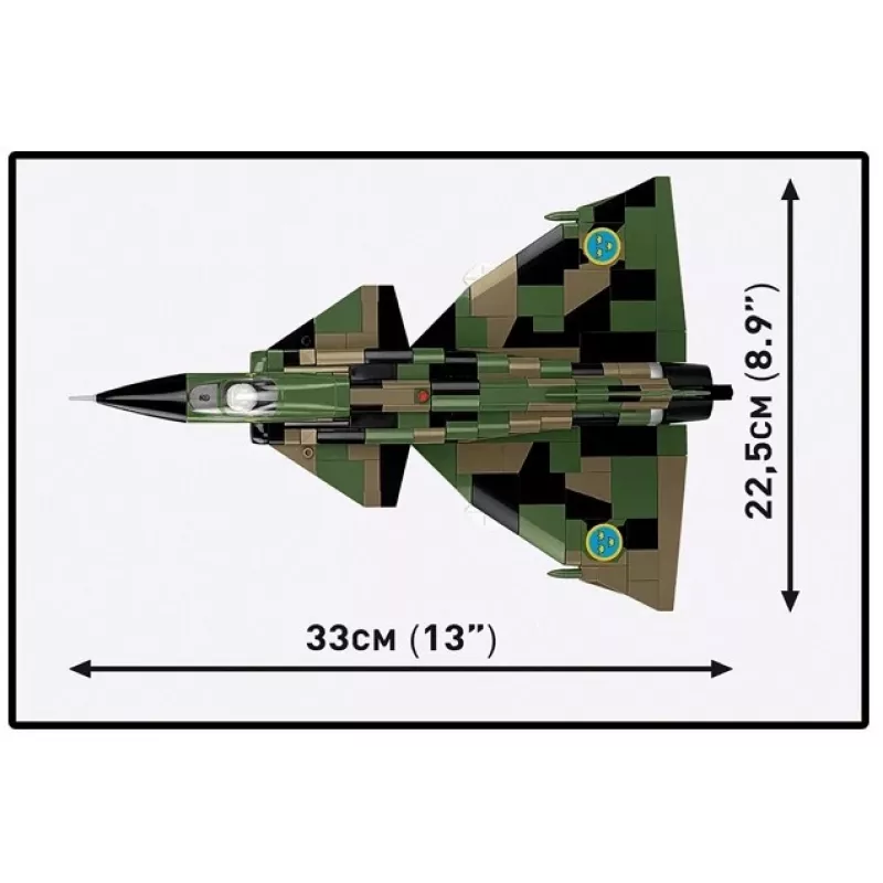 Konstruktorius Cobi Blocks Saab AJS 3 Viggen 911 dalių modelio rinkinys