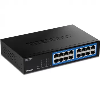 TRENDNET 16 prievadų Gigabit darbalaukio jungiklis su metaliniu korpusu