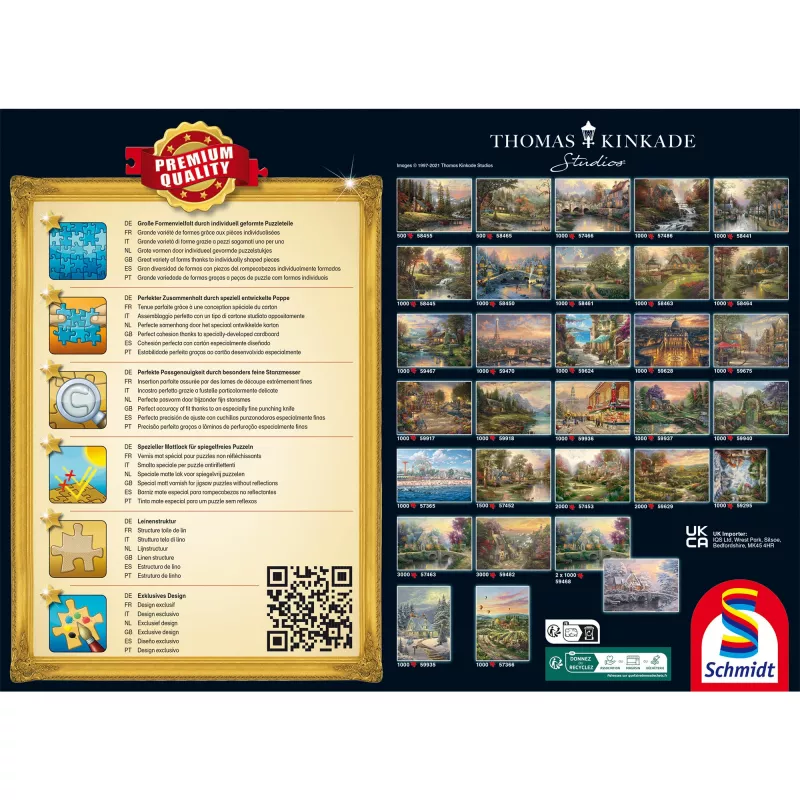Dėlionė Schmidt Spiele Thomas Kinkade Studios „Santa's Silent Night“ 1000 dalių