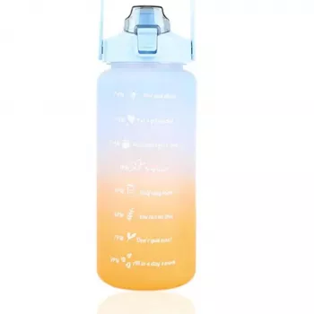 Extralink Motyvacinis Vandens Butelis, 2000ml Sportinis Vandens Butelis, Mėlyna-Orspalvis, BUT-993