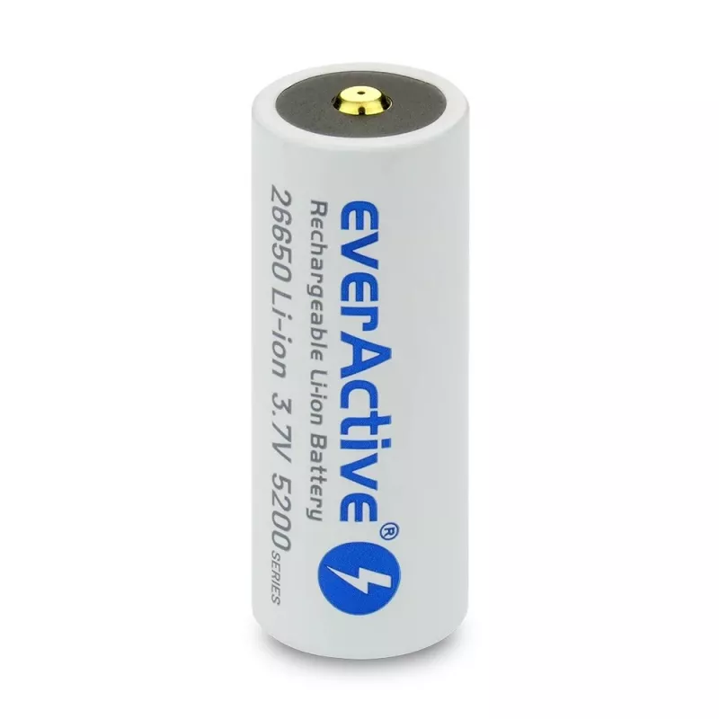 Įkraunama baterija everActive EV26650-52M 3,7V 5200mAh su Micro USB įkrovimu