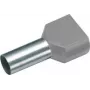 Cimco 187741 Dviguba ferulė 4 mm² dalinai izoliuota pilka 100 vnt.