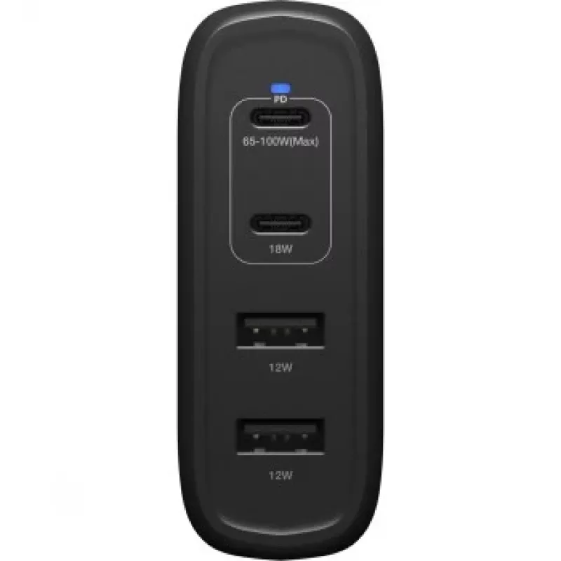 Sieninis įkroviklis OTTERBOX 78-81343 100W GaN su 2× USB-C ir 2× USB-A prievadais